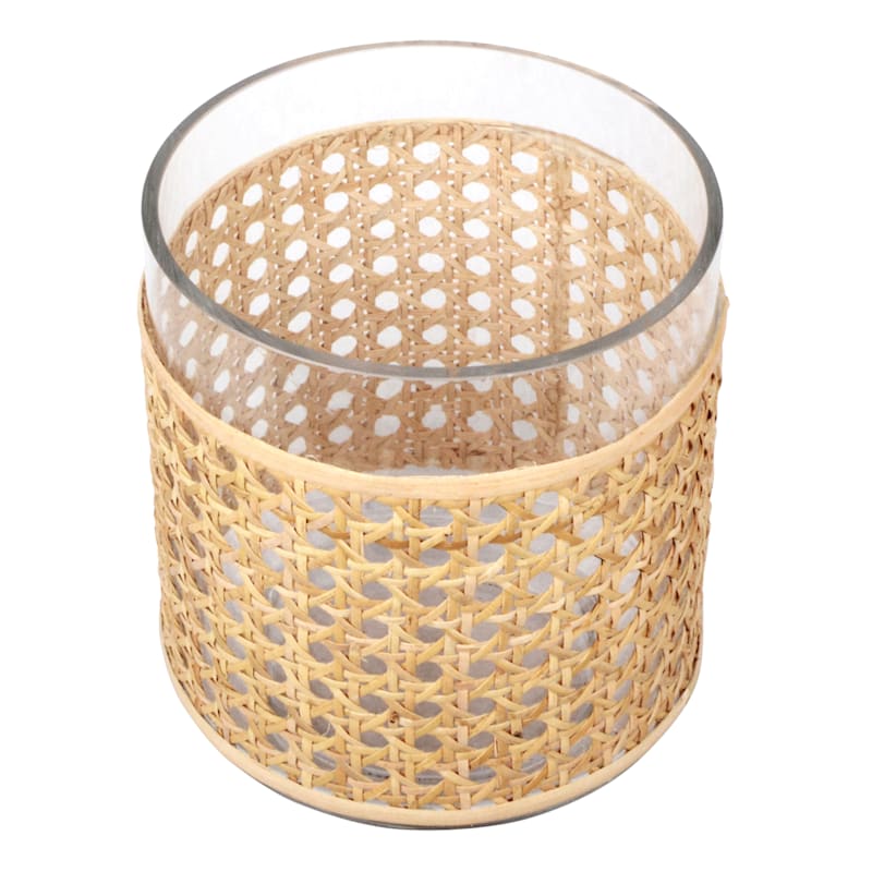 Grace Mitchell Cane Wrapped Glass Vase, 7"