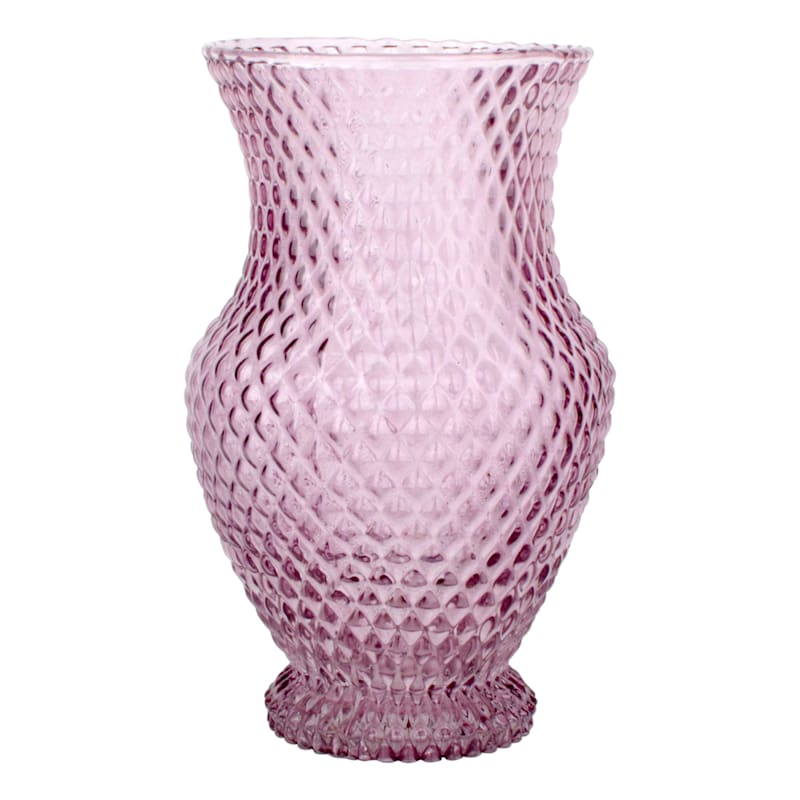 Grace Mitchell Textured Purple Glass Vase, 8"
