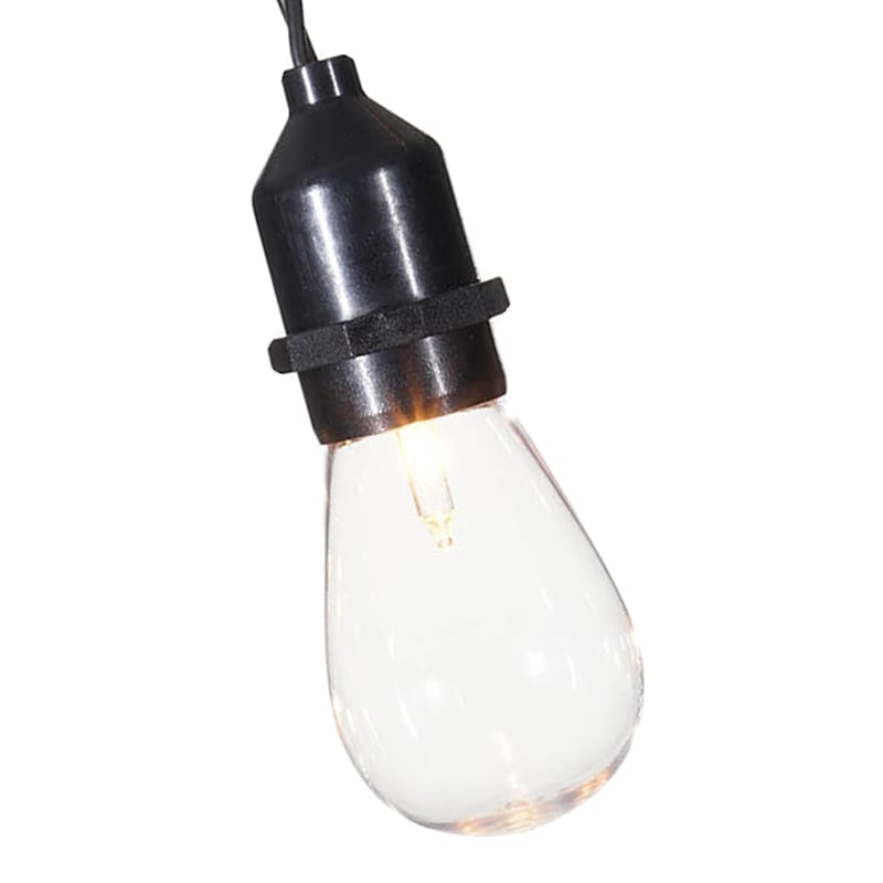 30-Count UL D40 Edison Bulb String Light Set, Black Wire