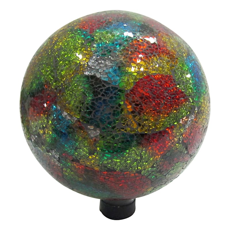 10in. Shatter Mosaic Glass Gazing Ball/Rubber Cap