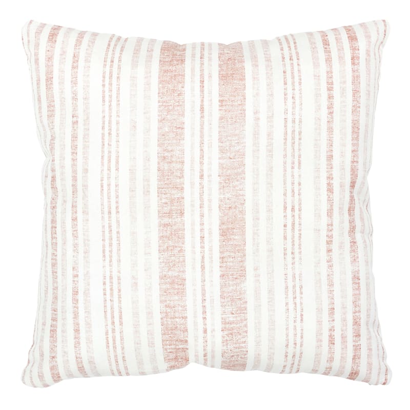 Pink Brower Striped Throw Pillow 18 At Home Pink Brower Striped Throw Pillow 18, Pink Striped Sofa Pillows