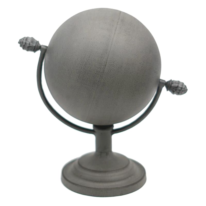 Metal Globe Decor, 9.5"