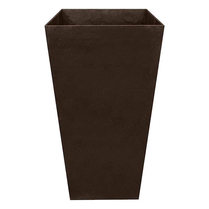 Sonata Slate Grey Recycled Rubber Planter, 28"