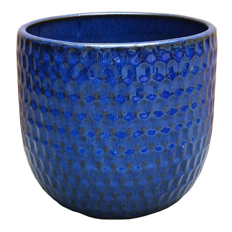 Corey 15in. Blue Outdoor Ceramic Planter