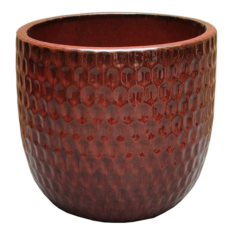 Corey 12.6in. Tropical Red Outdoor Ceramic Planter