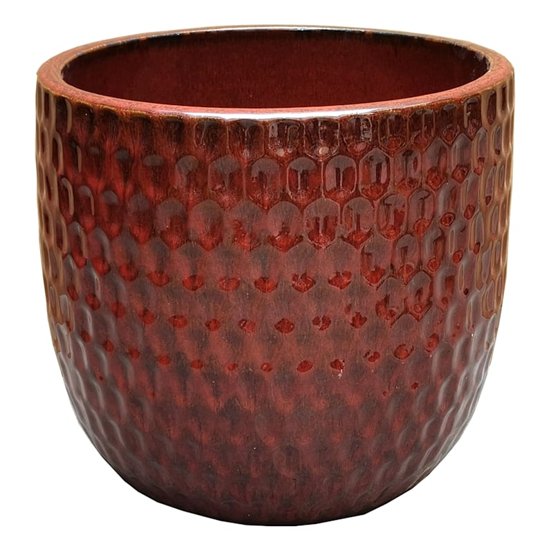 Corey Tropical Red Outdoor Ceramic Planter, 9"