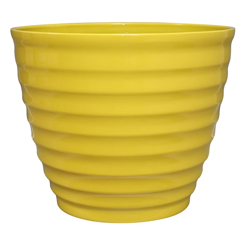 Yellow Beehive Pot, 11.5"