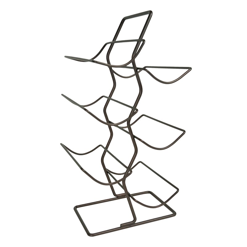 Offset PowderCoated Bronze Wine Rack