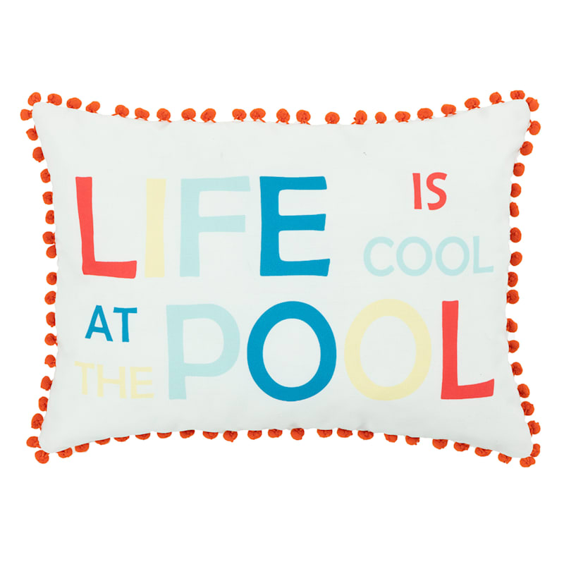 Life Is Cool Outdoor Throw Pillow, 18"