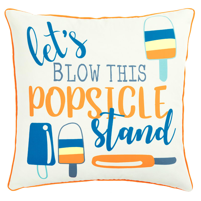 Popsicle Stand Outdoor Throw Pillow, 18"