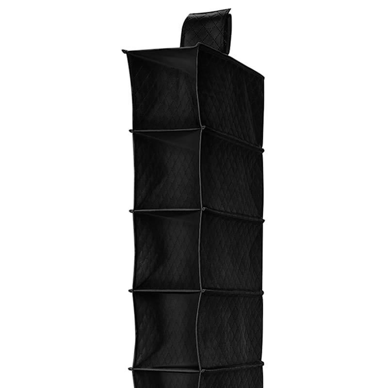 10Shelf Hanging Closet Organizer, Black