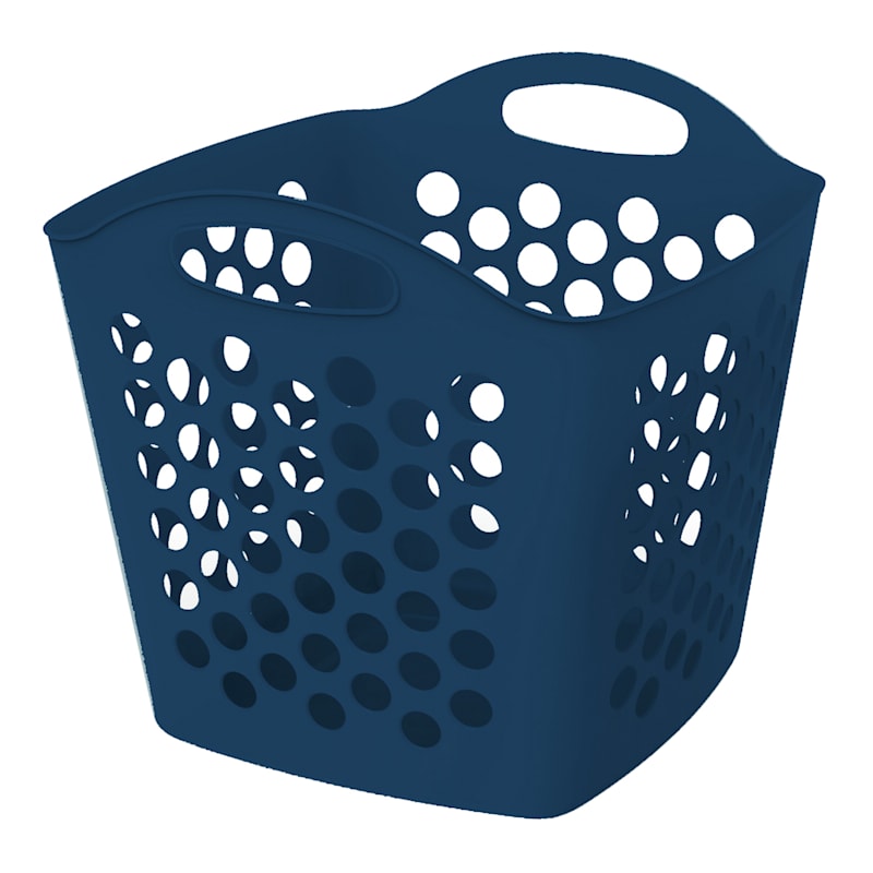 Flexi Square Laundry Basket, Blue