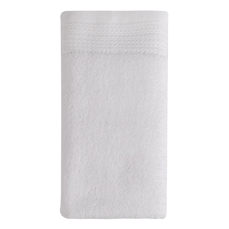 Premium Hi-Bloom White Hand Towel, Cotton Sold by at Home