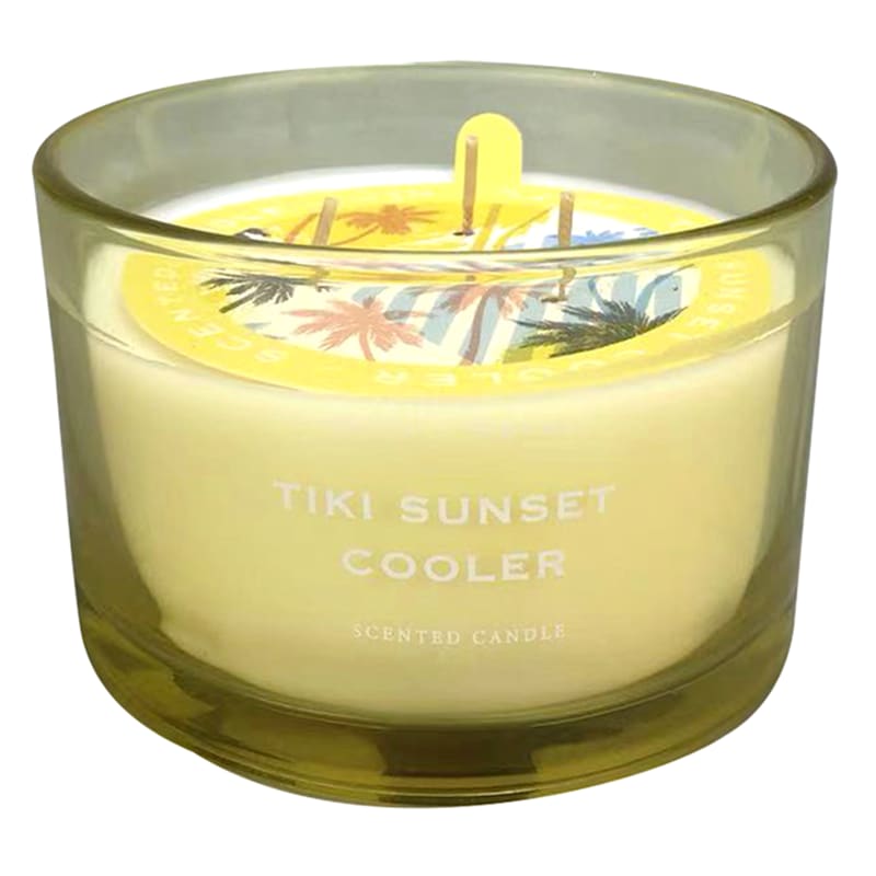 3-Wick Tiki Sunset Cooler Scented Candle, 16oz