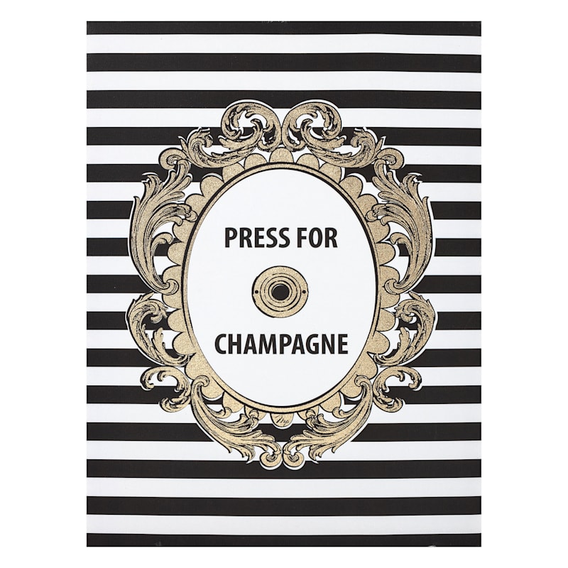 Press for Champagne Canvas Wall Art, 12x16