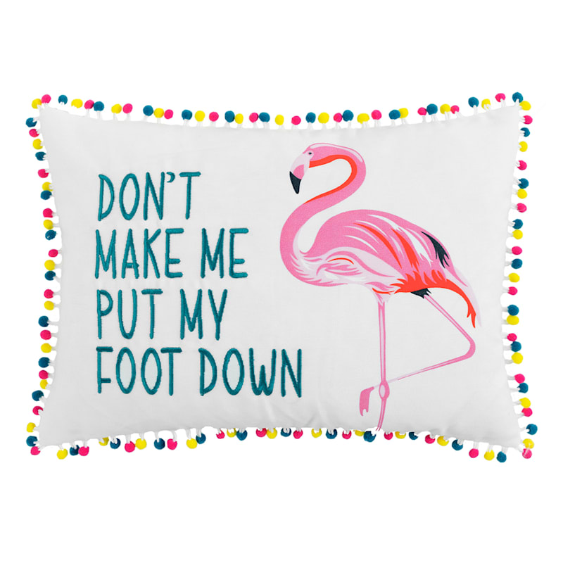 Flamingo Outdoor Throw Pillow, 13x18