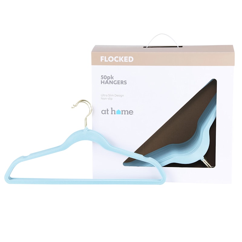 Adult Clothes Hangers Blue 5 Pack - Dollar Store