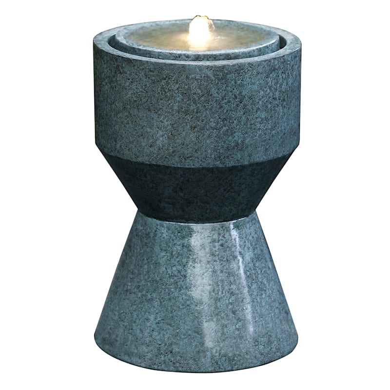 Grey Fountain Stand with Light, 20"