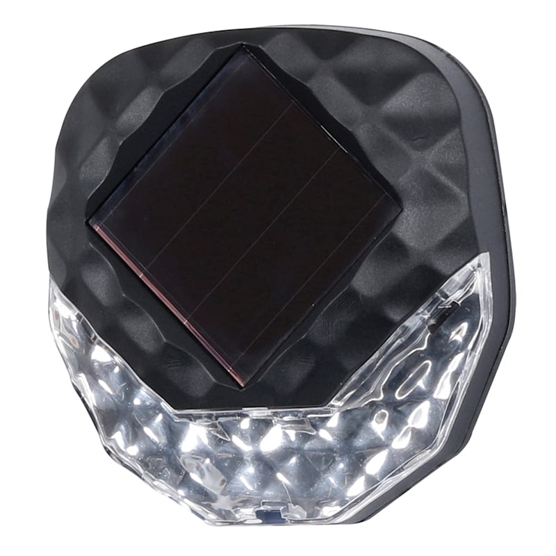 4-Pack LED Solar Deck Light, Black