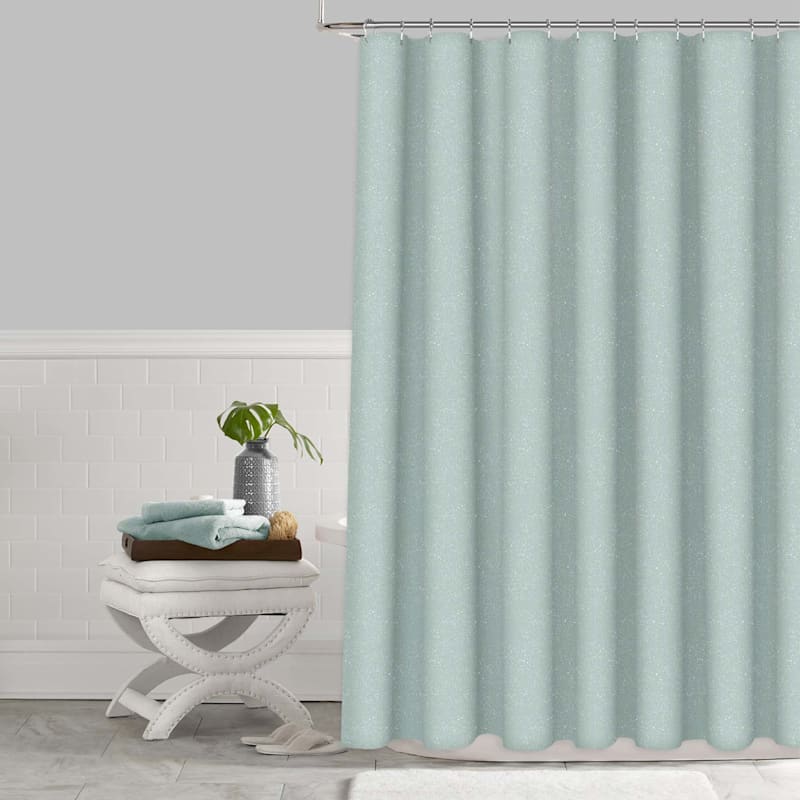 Laila Ali Pixie Dust Aqua Shower Curtain, 72"