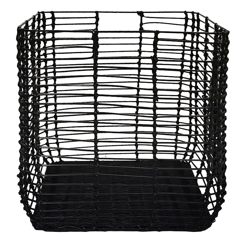 Black Tapered Square Storage Basket Small