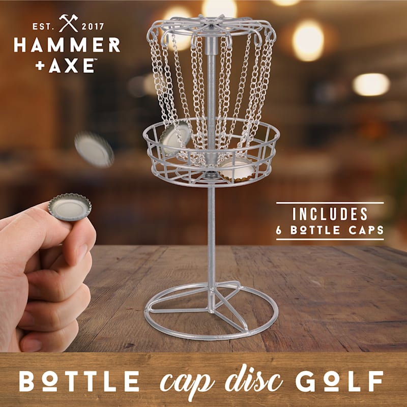 Game Bottle Cap Micro Disk Golf At Home