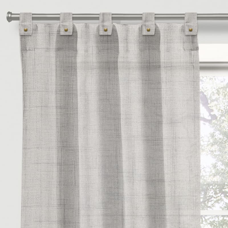 at Home Everette Tab Top Light Filtering 84 Grey Curtain Panel