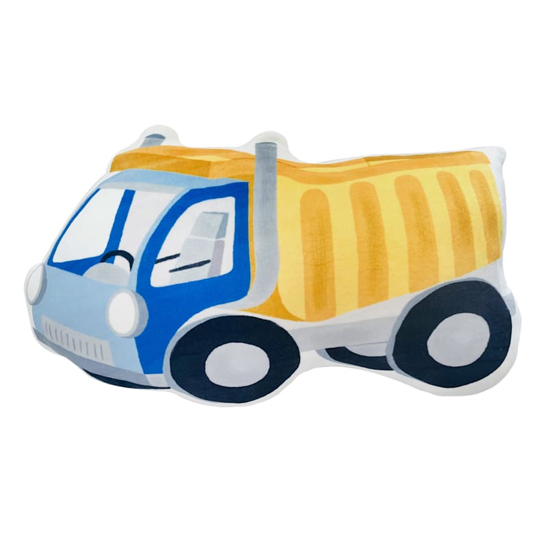 Construction Truck Decorative Pillow, Construction Theme Plush Toy