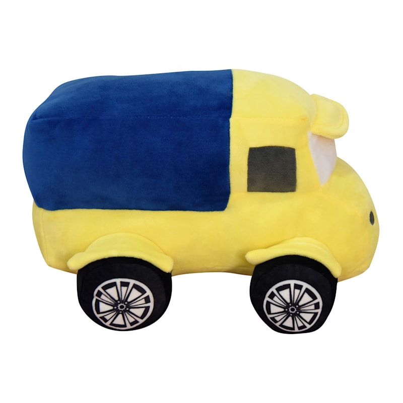 Tiny Dreamers Yellow Truck Shaped Plush Pillow