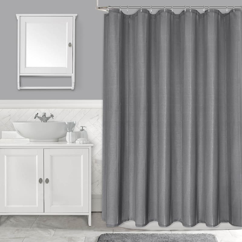 Corey Stitch Shower Curtain 72x72 Grey, Duck River Textile Shower Curtains