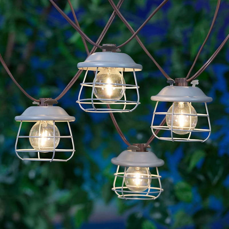 10-Count UL Mini Lantern String Light Set, Silver