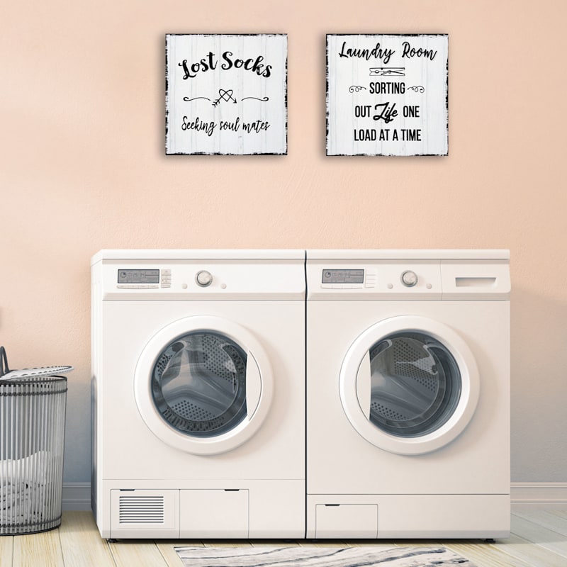 Laundry Room Canvas Wall Art, 12"
