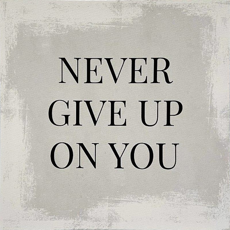 Laila Ali Never Give Up on You Canvas Wall Sign, 12"
