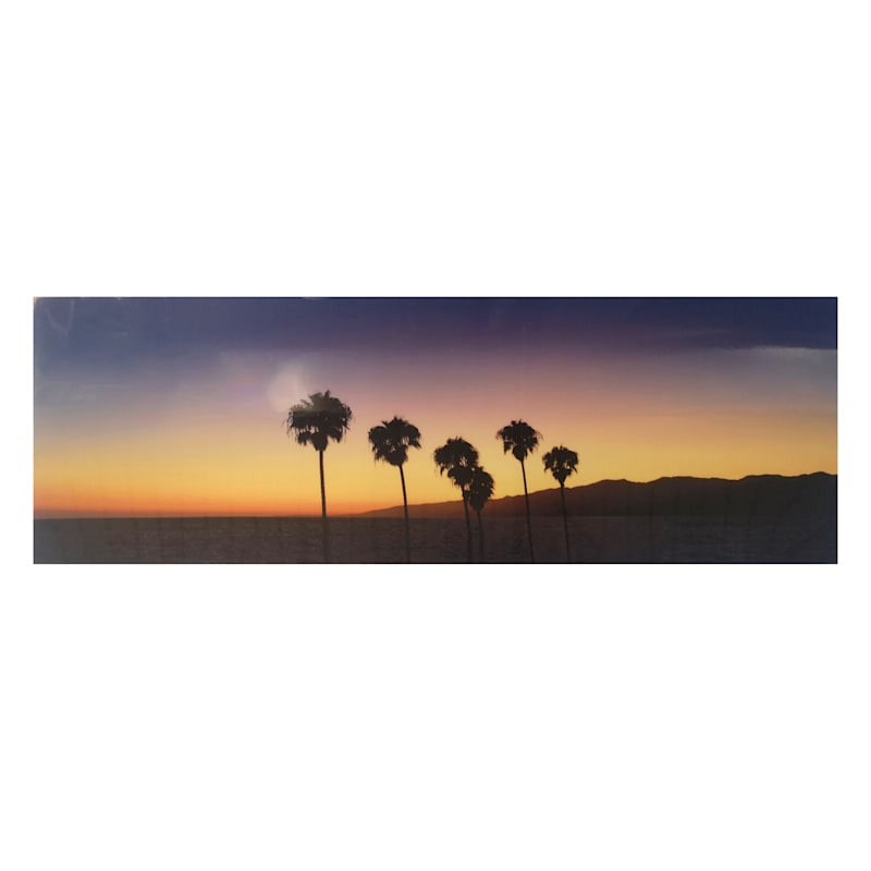 FREE SHIPPING US Acrylic on 8x10 Canvas Sunset Painting Palm Tree Painting  Canvas Painting 