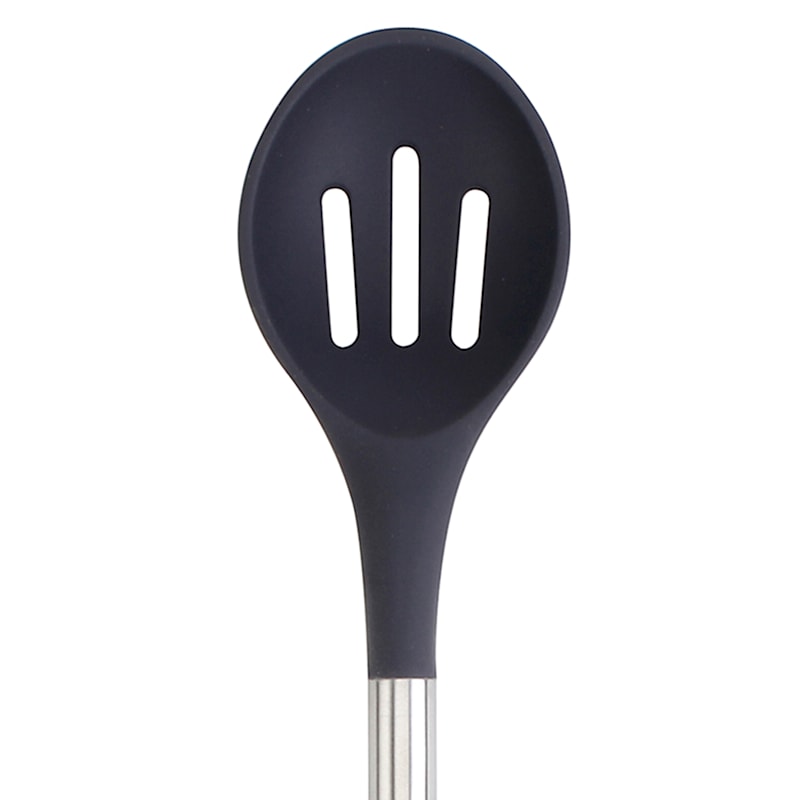 Laila Ali Silicone Slotted Spoon, Midnight