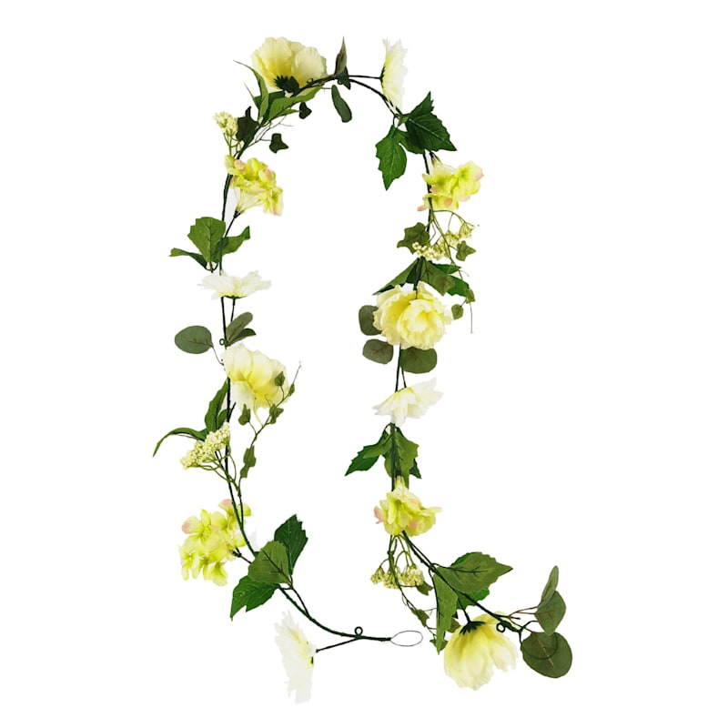 Yellow Floral Garland, 72"