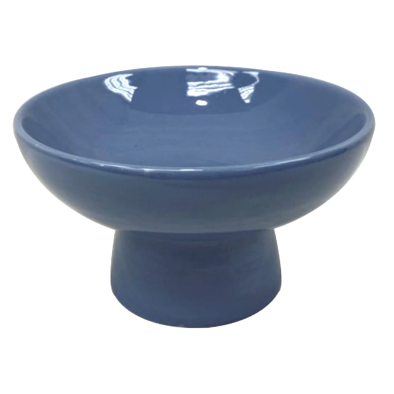 Blue Ceramic Decorative Bowl, 6"