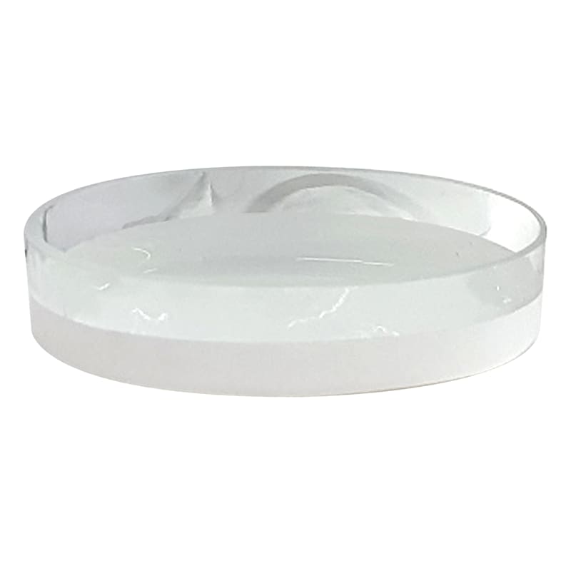 Ty Pennington Clear & White Glass Soap Dish