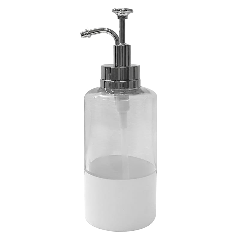 Ty Pennington Clear & White Glass Soap Pump