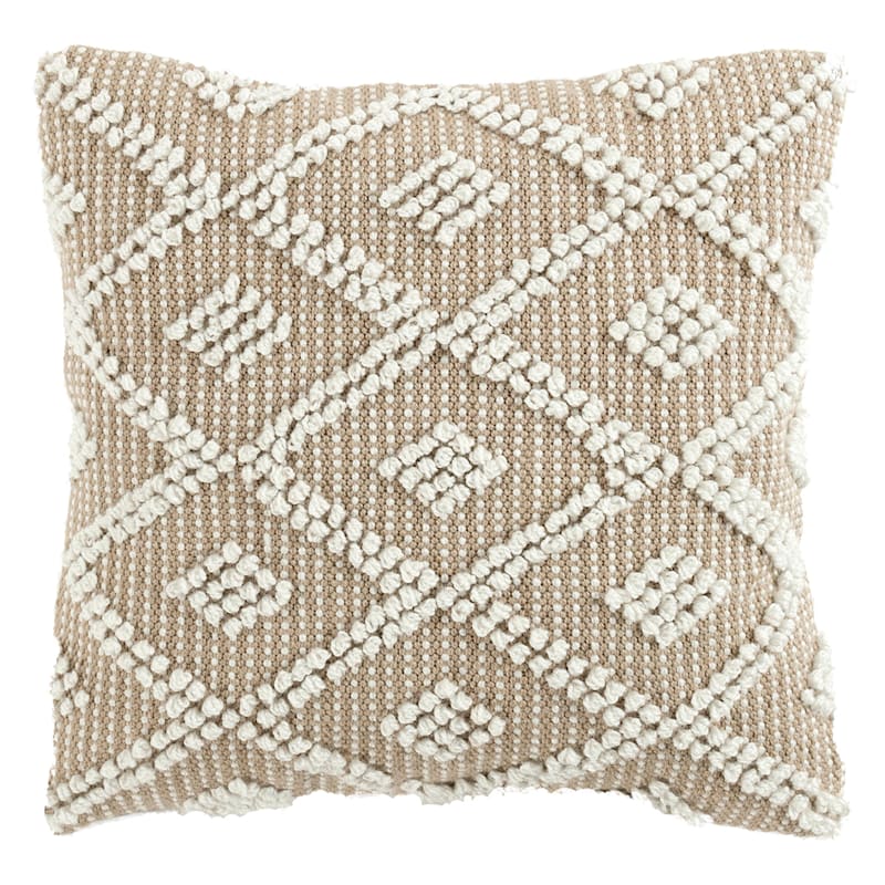 Laila Ali Adelyn Neutral Outdoor Throw Pillow 16