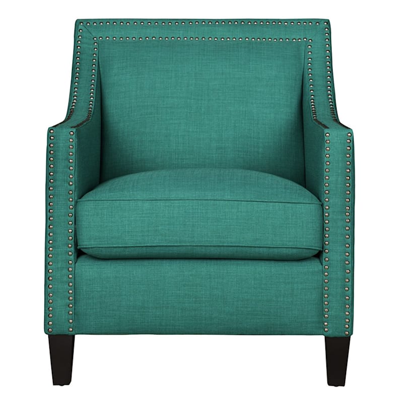 Providence Erica Studded Accent Chair, Teal