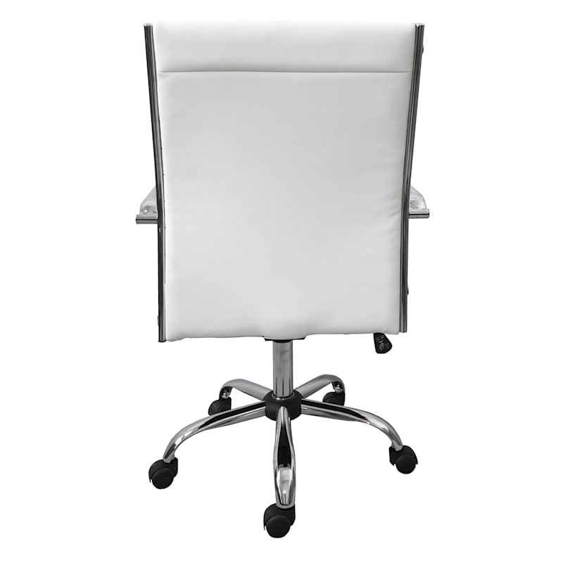 Maxwell Adjustable Faux Leather Office Chair, White