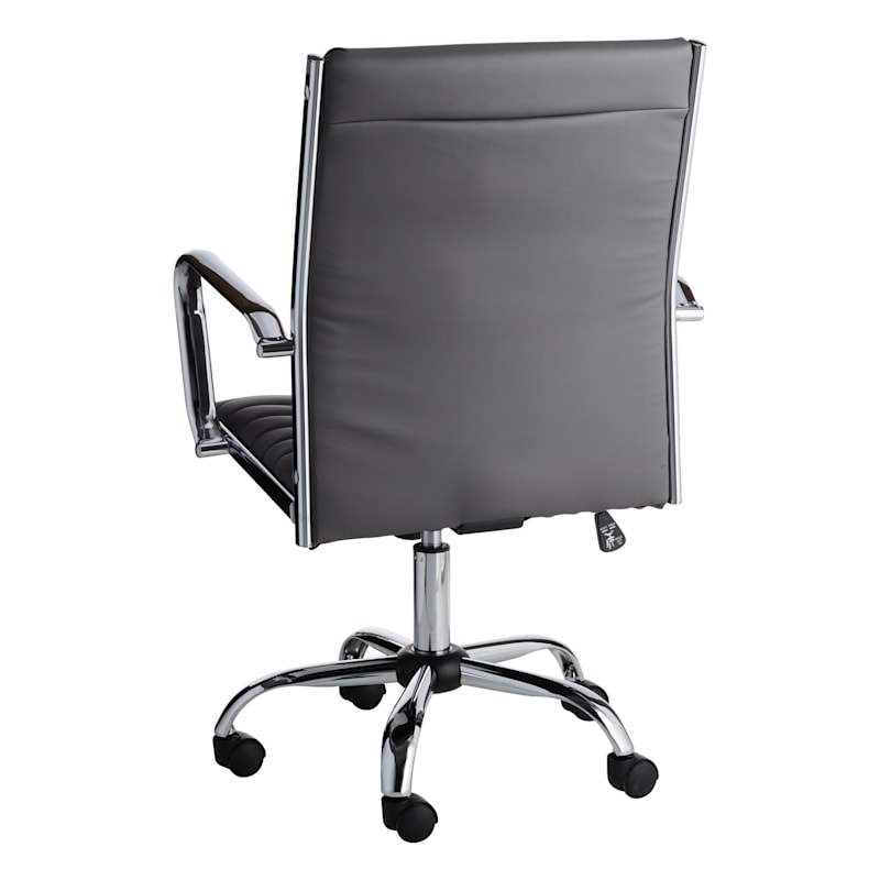 Crosby St. Maxwell Adjustable Faux Leather Office Chair Grey