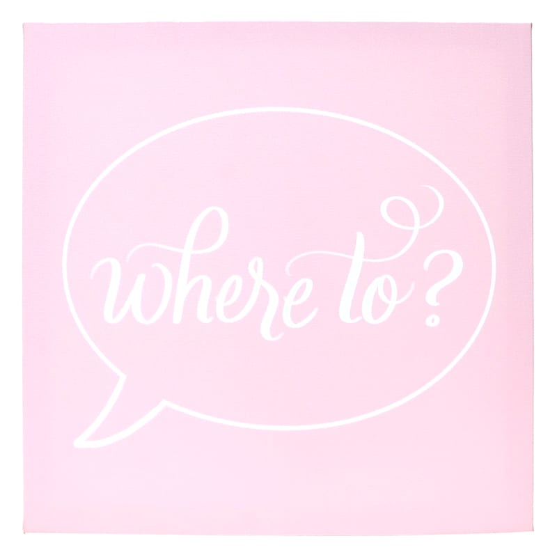 Where To? Pink Canvas Wall Art, 12"
