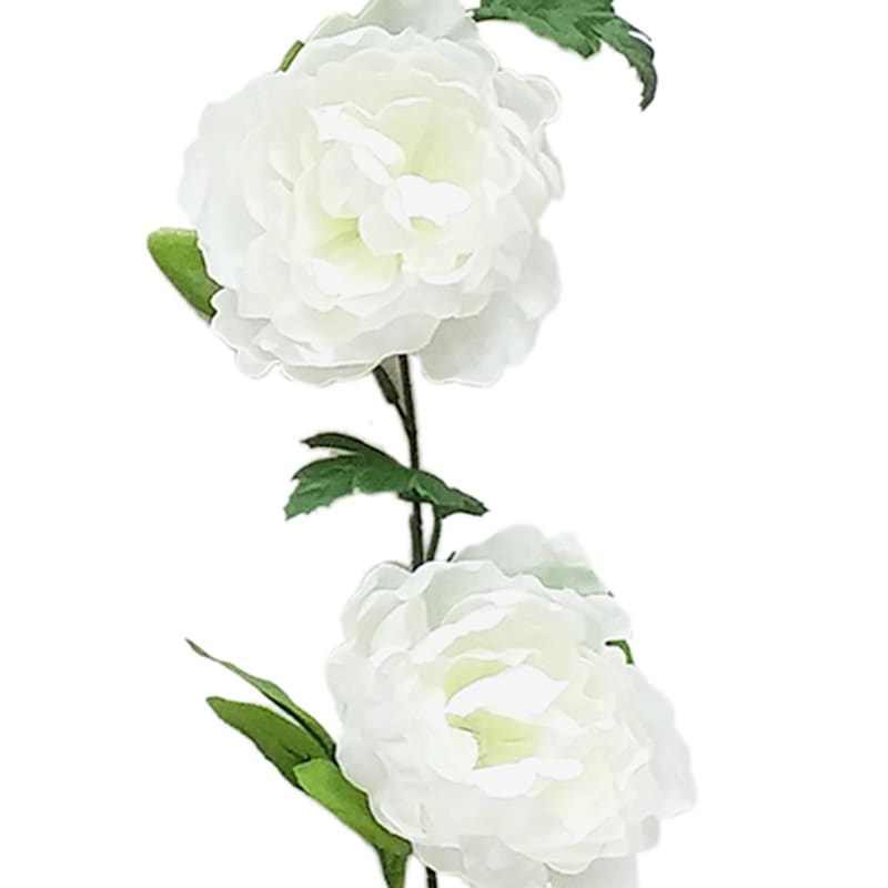 Providence White Peony Floral Garland, 6'