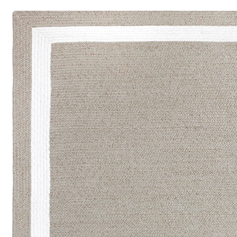 (E324) Chatham Natural Braided Border Indoor & Outdoor Area Rug, 8x10