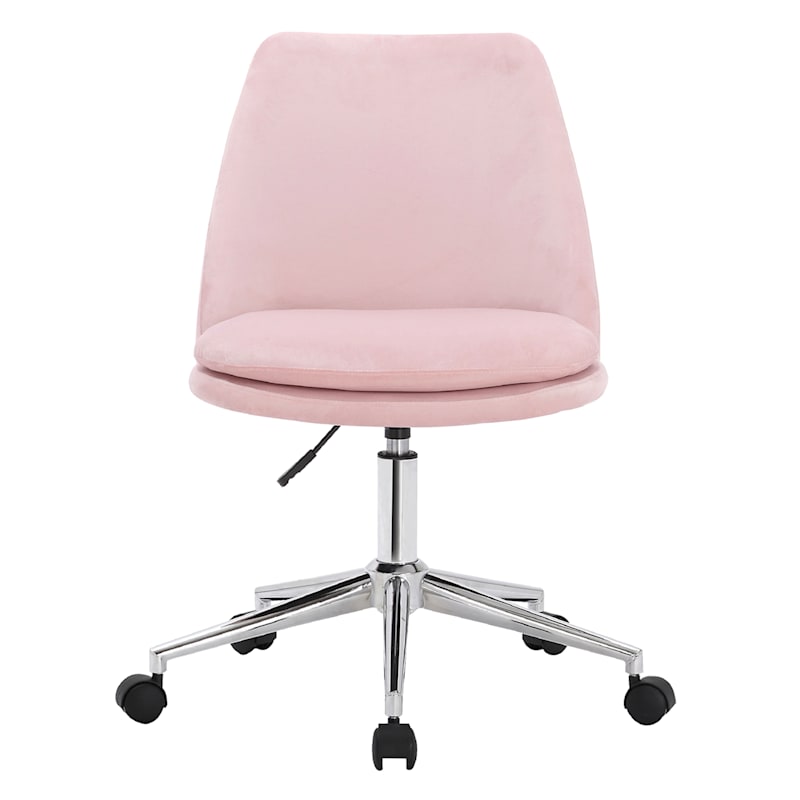 Laila Ali Alana Velvet Button Office Chair, Pink
