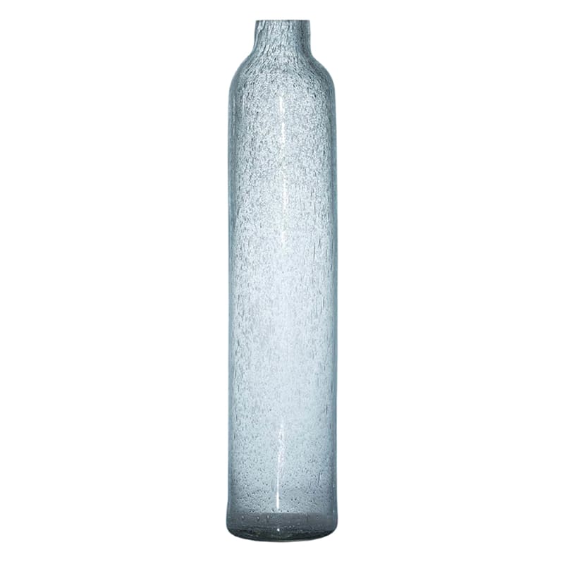 Clear Bubble Floor Vase, 27"