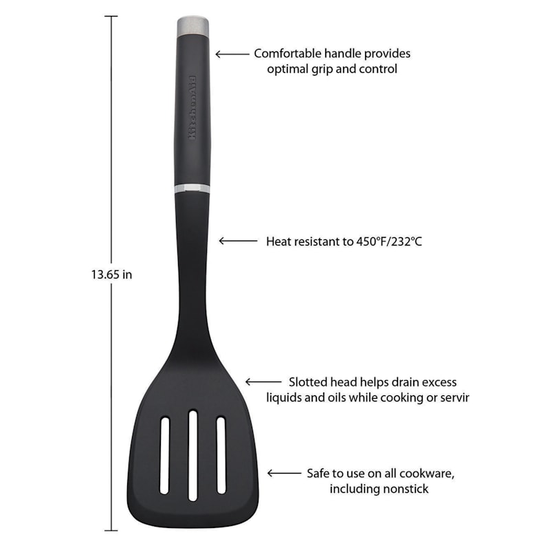 KitchenAid Classic Spoon Spatula, One Size, Black 2
