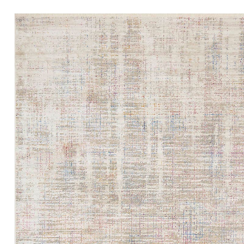 (B768) Ellie Taupe Abstract Area Rug, 5x7 At Home